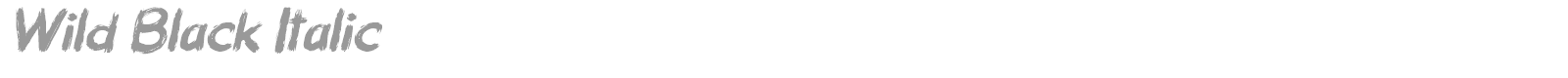 Wild Black font preview